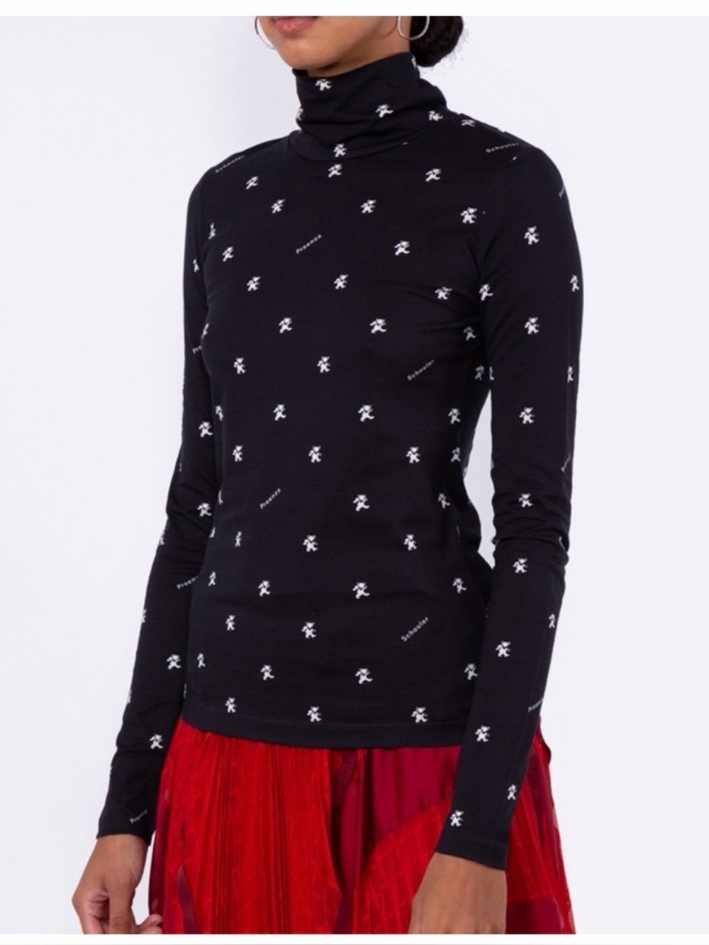 Proenza Schouler White Label Grateful Dead Bear Print Cotton Long Sleeve